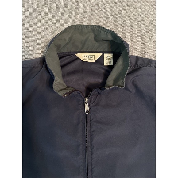LL Bean Airy Anorak Windbreaker Men's L Navy Blue 1/2 Zip Pullover Preppy - Picture 2 of 11